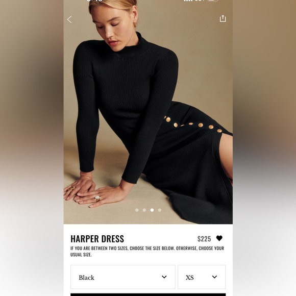 Gently worn Sezane Harper Dress Moss Green - Size XS - Picture 3 of 10